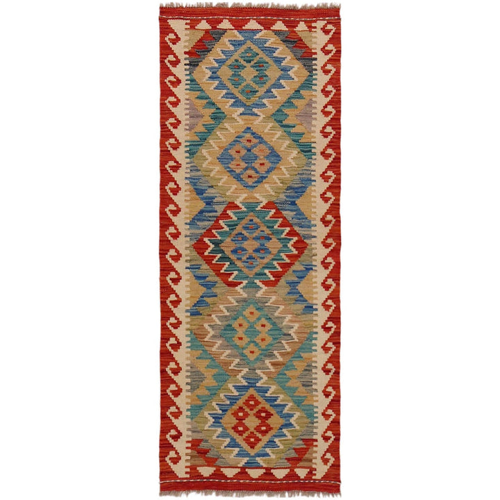 Handmade Turkish Design Wool Kilim Runner 1' 10" x 4' 11" - No. AL59660
