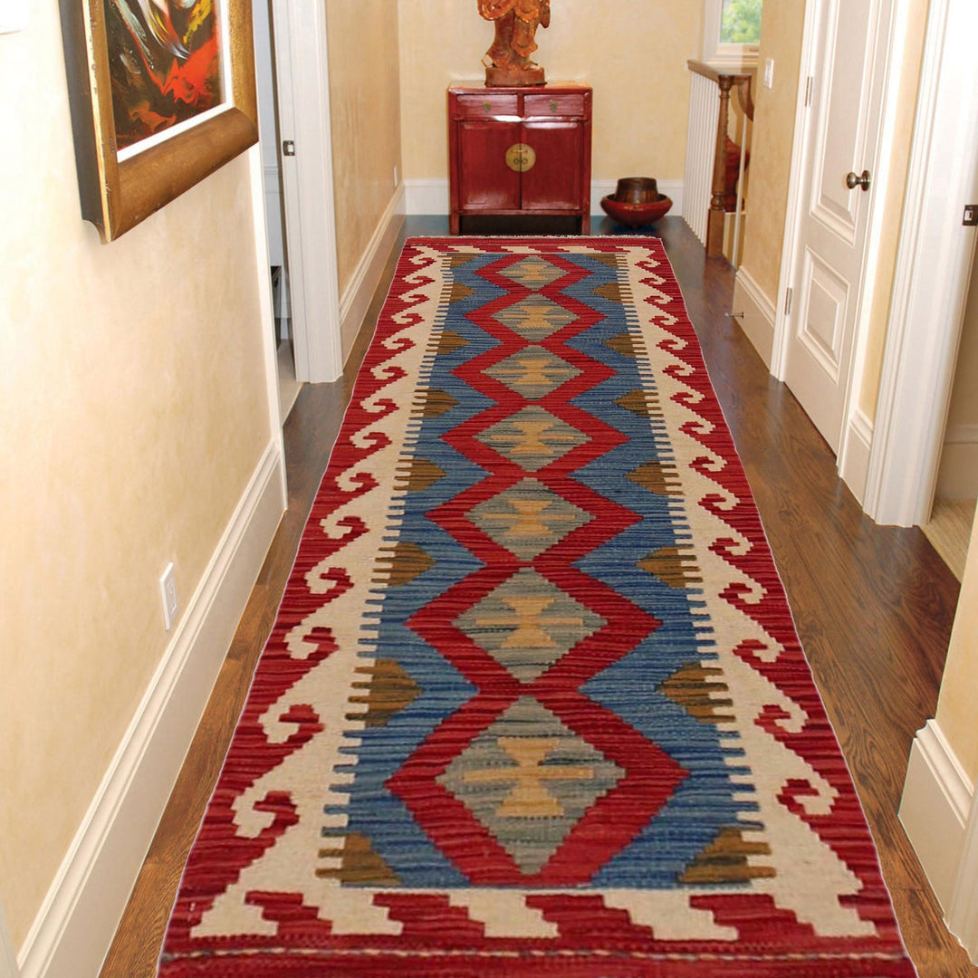 Hand Knotted Flatweave Kilim Runner 1' 8" x 4' 11" - No. AL49208