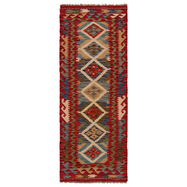Hand Made Afghan Kilim Runner 1' 10" x 5' 0" - No. AL16526
