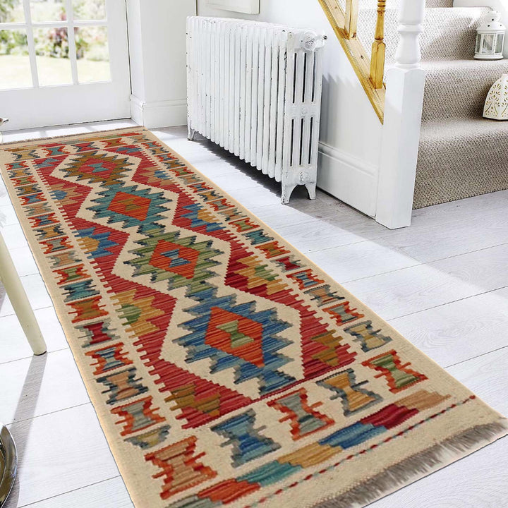 Afghan Vegetable Kilim Rug 1' 8" x 4' 11" Flat-Weave view 9