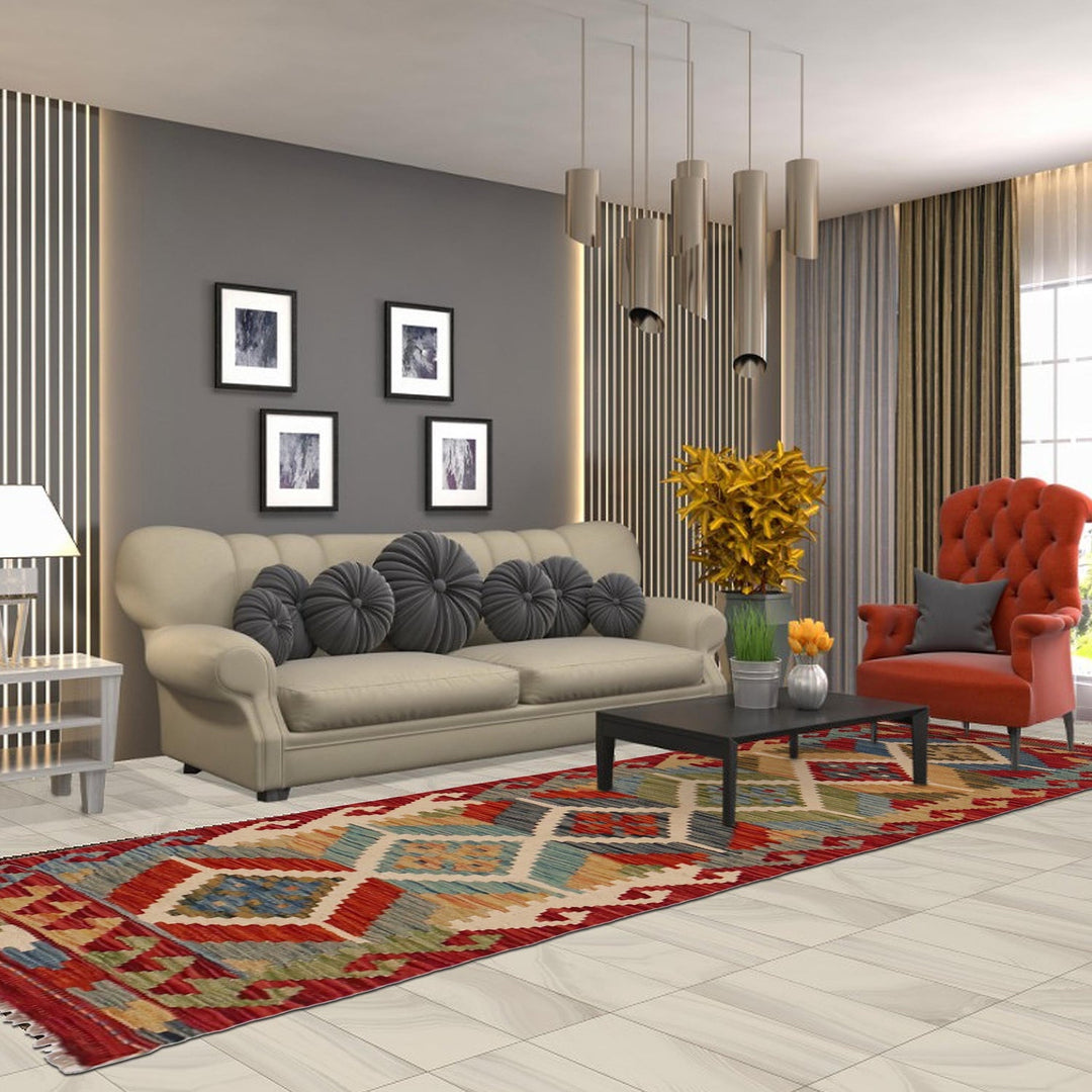 Handmade Vegetable Kelim Runner 1' 10" x 4' 11" - No. AL30883