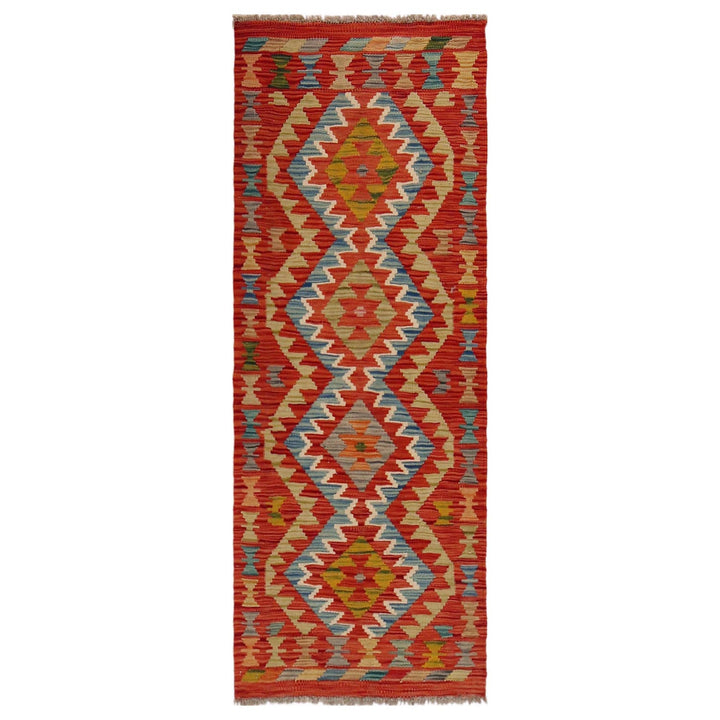 Hand Knotted Flatweave Kilim Runner 1' 10" x 5' 2" - No. AL63215