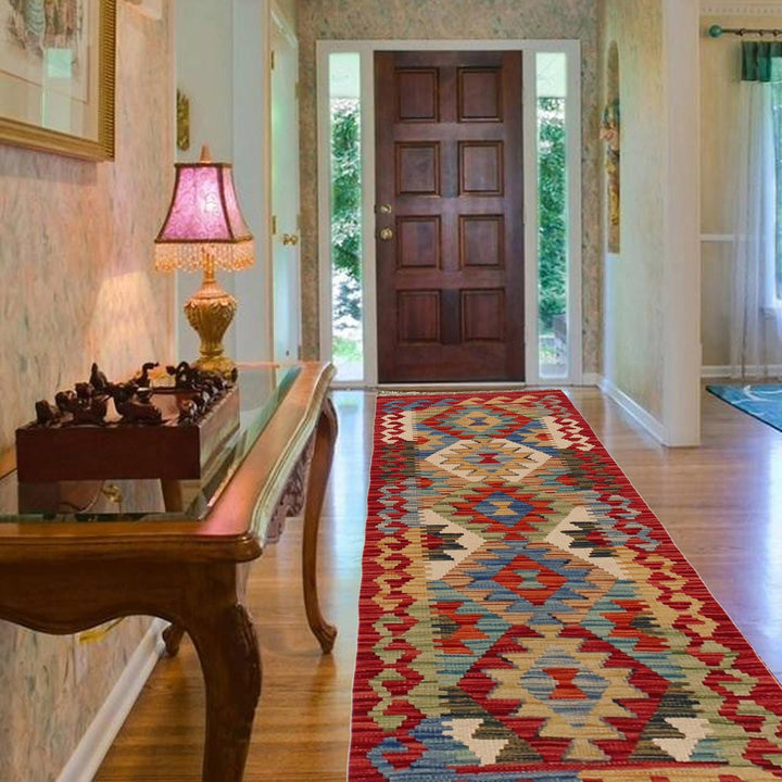 Hand Made Afghan Kilim Runner 1' 8" x 4' 11" - No. AL61005