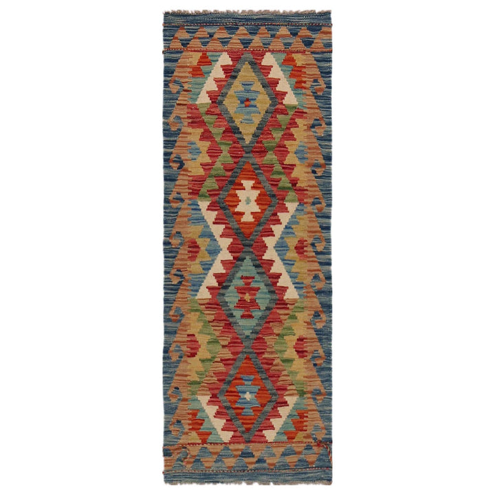 Hand Knotted Afghan Style Kilim Runner 1' 8" x 4' 10" - No. AL94206