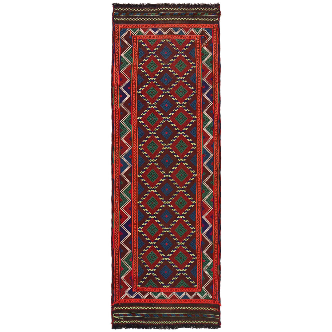 Afghan Suzuni Rug 2' 3" x 7' 3" Flat-Weave