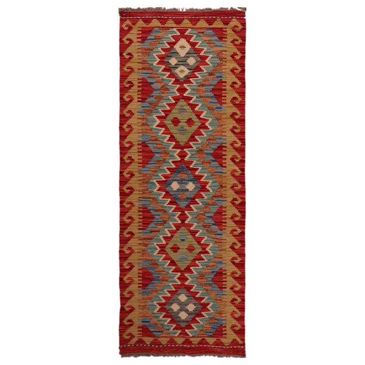 Hand Knotted Flatweave Kilim Runner 1' 10" x 4' 11" - No. AL80565