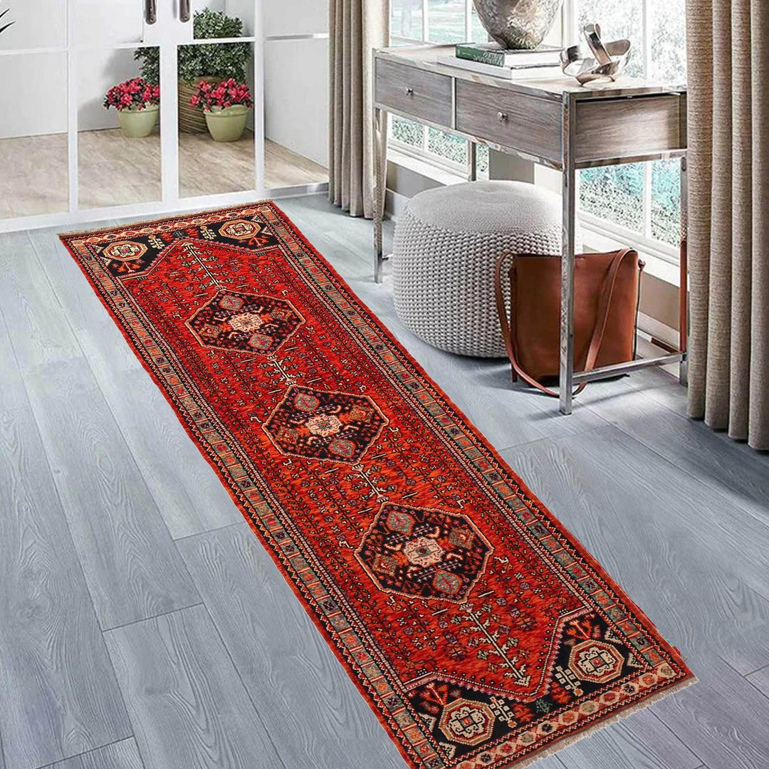 Rich Red Color Shiraz Carpet Runner 2' 8" x 9' 5" - No. AL20671