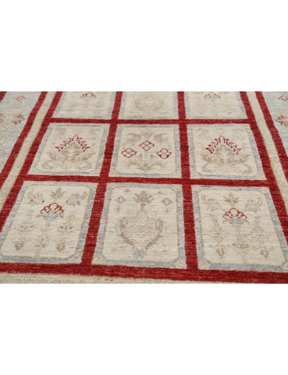 Afghan Oriental Rug 3' 4" x 4' 9" Hand-Knotted | No. AT21646