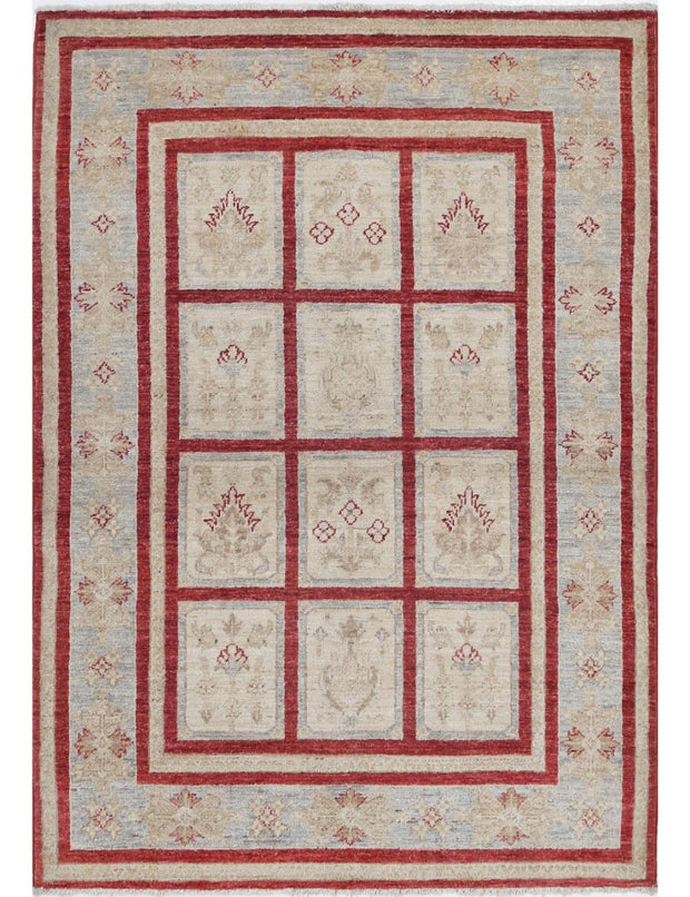 Hand Knotted Bakhtiari Wool Rug 3' 4" x 4' 9" - No. AT21646
