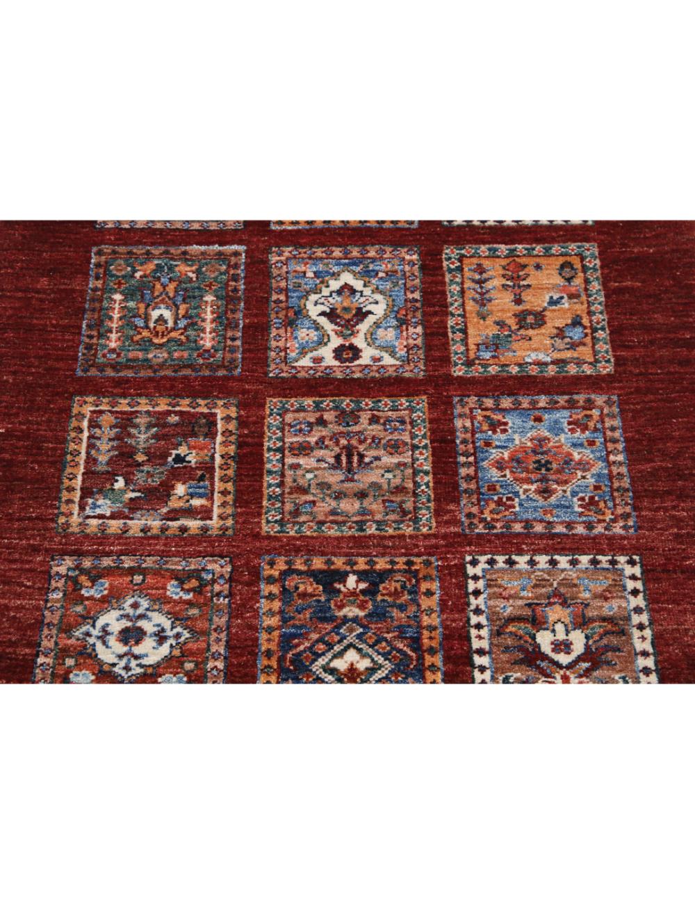 Red Afghan Oriental Rug 2' 10" x 4' 3" Hand-Knotted | No. AT85481