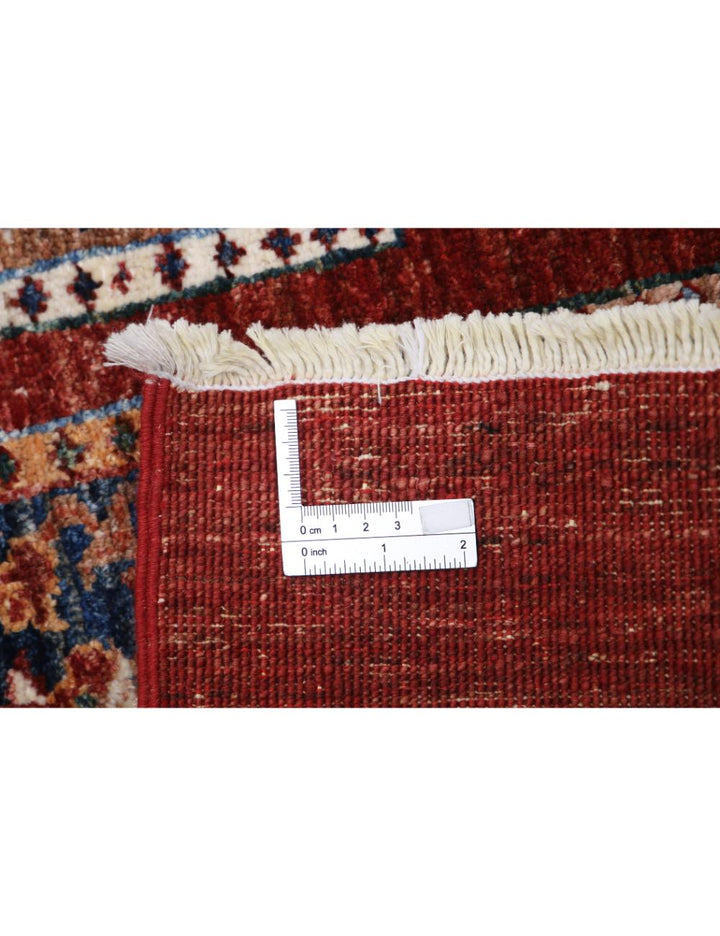 Red Afghan Oriental Rug 2' 10" x 4' 3" Hand-Knotted | No. AT85481