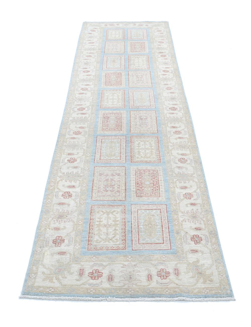 Afghan Bakhtiari Runner Rug 2' 7" x 10' 1" Hand-Knotted | No. AT63648