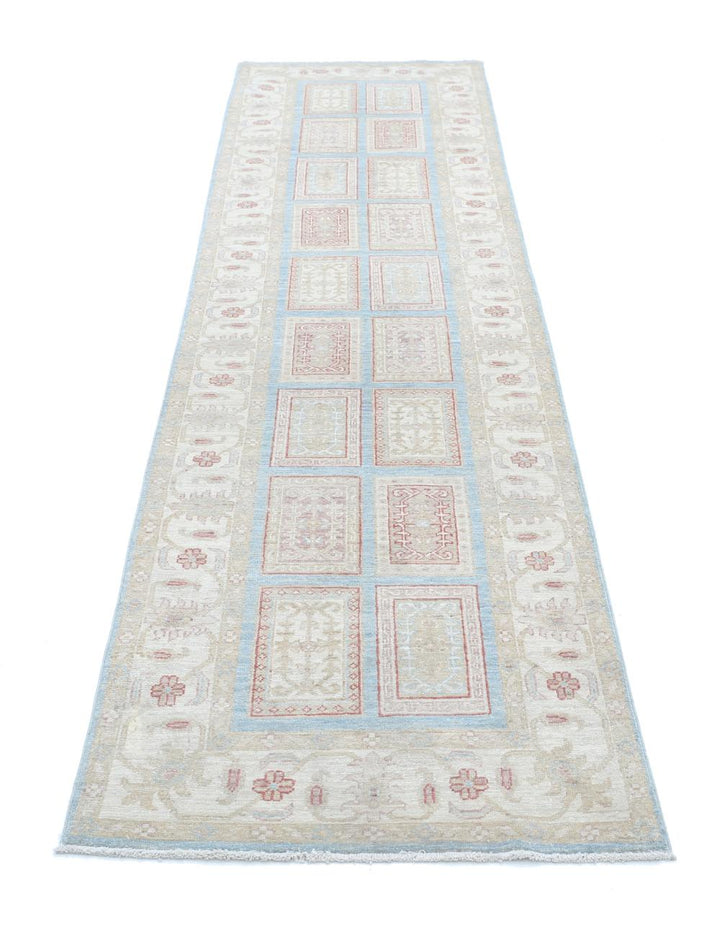 Afghan Bakhtiari Runner Rug 2' 7" x 10' 1" Hand-Knotted | No. AT63648