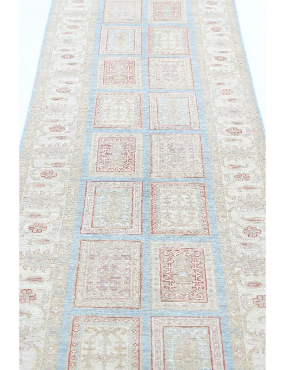 Afghan Bakhtiari Runner Rug 2' 7" x 10' 1" Hand-Knotted | No. AT63648