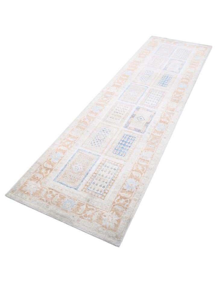 Afghan Bakhtiari Runner Rug 2' 7" x 9' 2" Hand-Knotted | No. AT71028