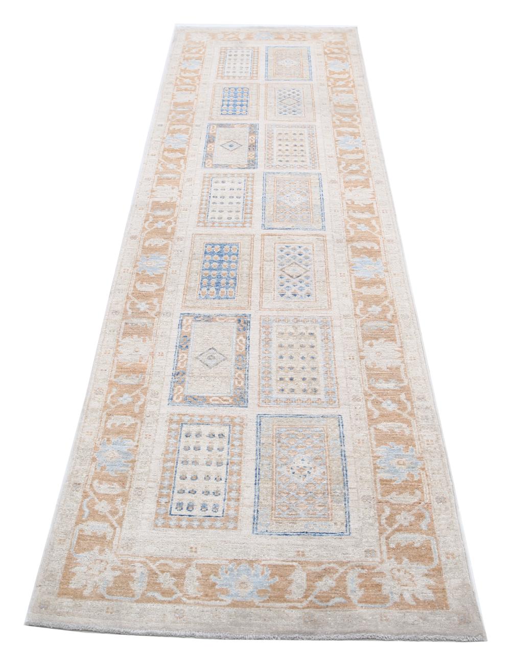 Afghan Bakhtiari Runner Rug 2' 7" x 9' 2" Hand-Knotted | No. AT71028