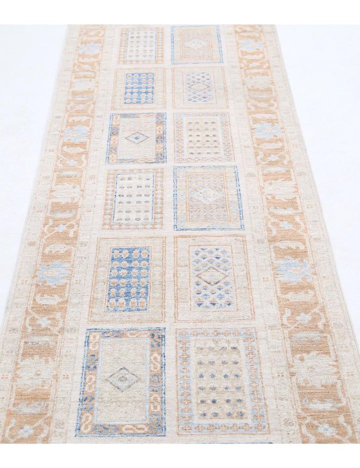 Afghan Bakhtiari Runner Rug 2' 7" x 9' 2" Hand-Knotted | No. AT71028