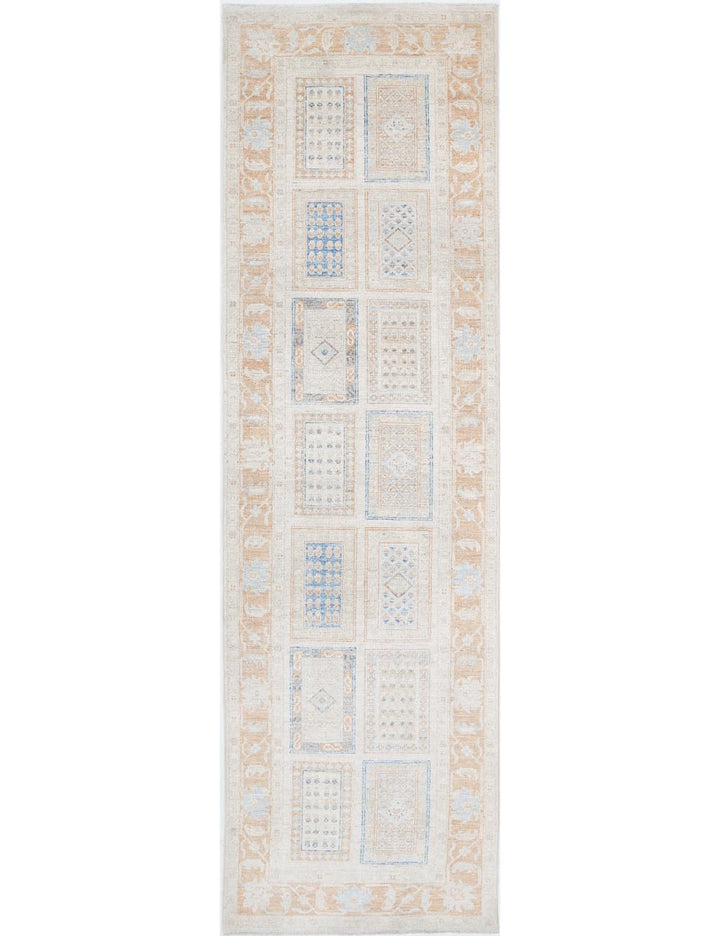 Afghan Bakhtiari Runner Rug 2' 7" x 9' 2" Hand-Knotted | No. AT71028