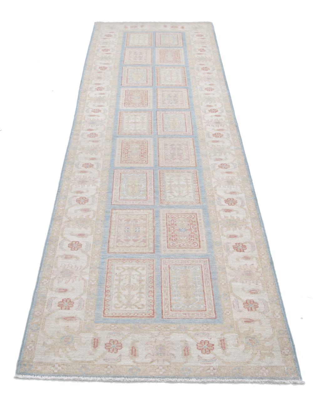 Afghan Bakhtiari Runner Rug 2' 7" x 9' 10" Hand-Knotted | No. AT31142