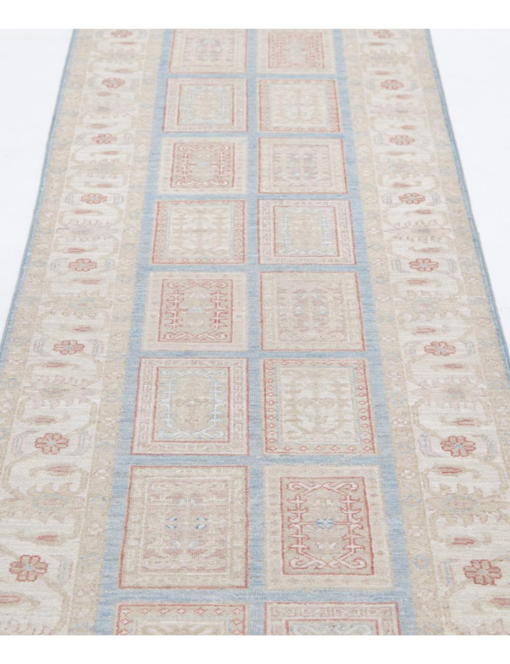 Afghan Bakhtiari Runner Rug 2' 7" x 9' 10" Hand-Knotted | No. AT31142