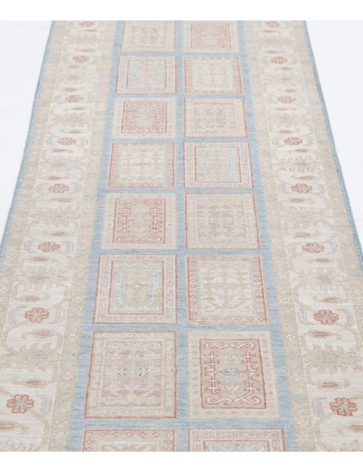 Afghan Bakhtiari Runner Rug 2' 7" x 9' 10" Hand-Knotted | No. AT31142