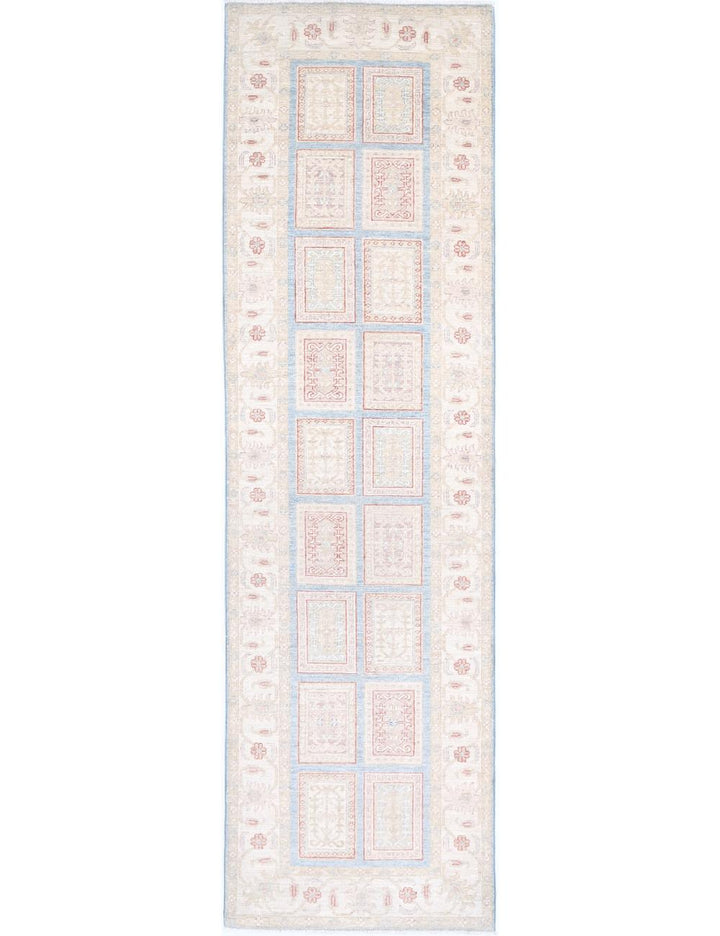 Afghan Bakhtiari Runner Rug 2' 7" x 9' 10" Hand-Knotted | No. AT31142