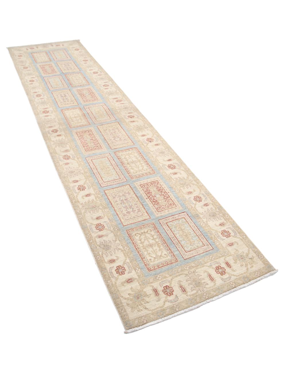 Afghan Bakhtiari Runner Rug 2' 6" x 10' 1" Hand-Knotted | No. AT33272