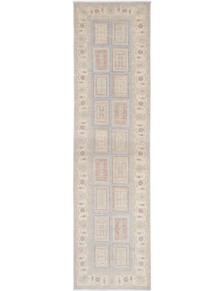 Afghan Bakhtiari Runner Rug 2' 6" x 10' 1" Hand-Knotted | No. AT33272