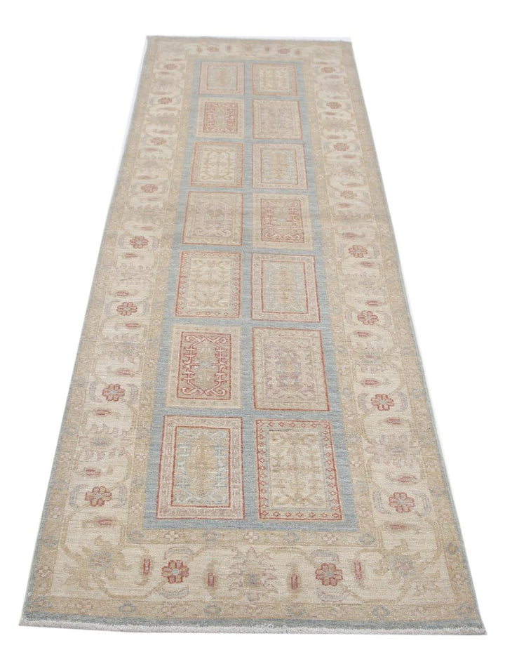 Afghan Bakhtiari Runner Rug 2' 7" x 8' 2" Hand-Knotted | No. AT19558