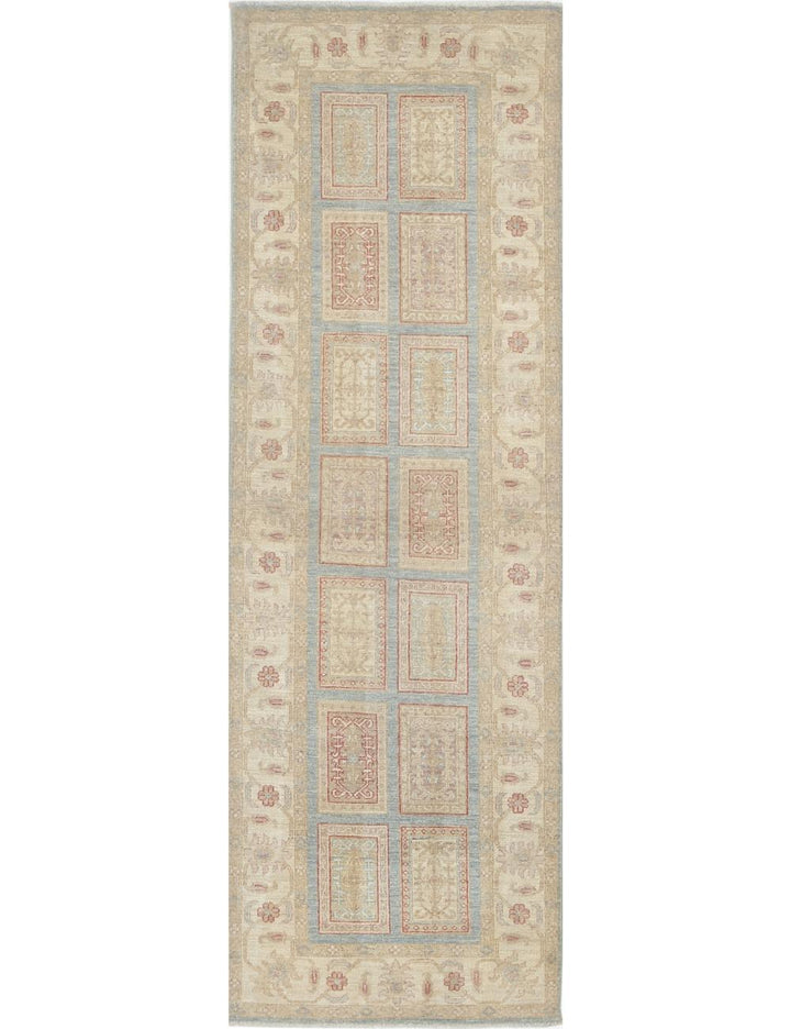 Afghan Bakhtiari Runner Rug 2' 7" x 8' 2" Hand-Knotted | No. AT19558
