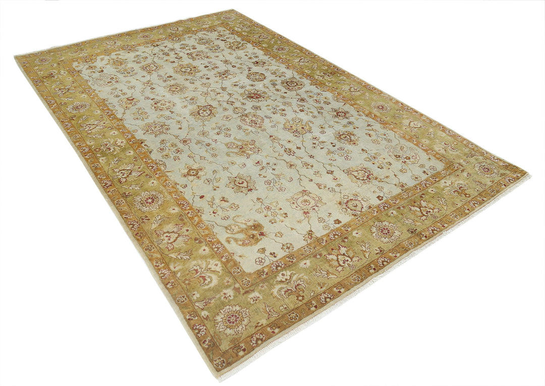 Afghan Ziegler Rug 5' 9" x 8' 9" Hand-Knotted | No. AT76649