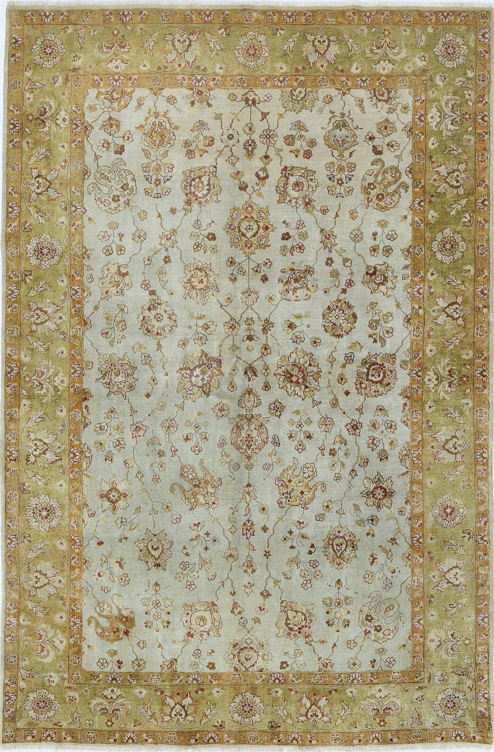 Afghan Ziegler Rug 5' 9" x 8' 9" Hand-Knotted