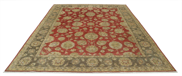 Afghan Ziegler Rug 7' 7" x 9' 10" Hand-Knotted | No. AT58078