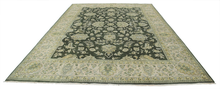 Afghan Ziegler Rug 8' 9" x 12' 3" Hand-Knotted | No. AT35029
