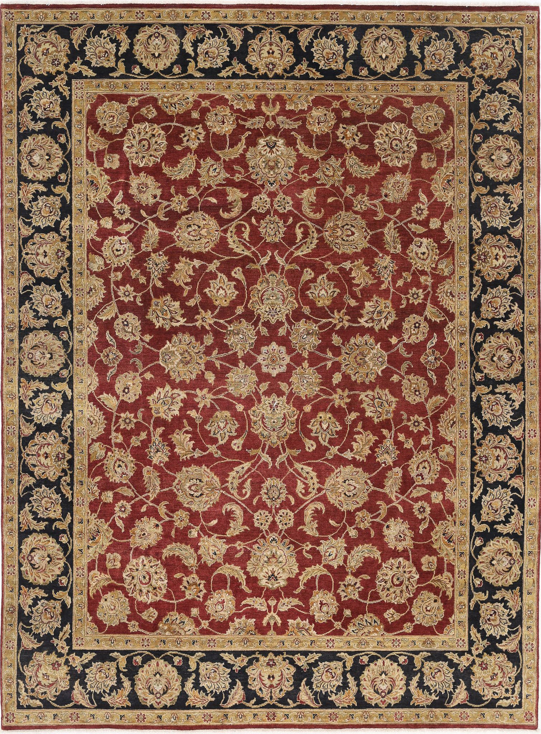 Rust Indian Ziegler Rug 8' 10" x 11' 11" Hand-Knotted