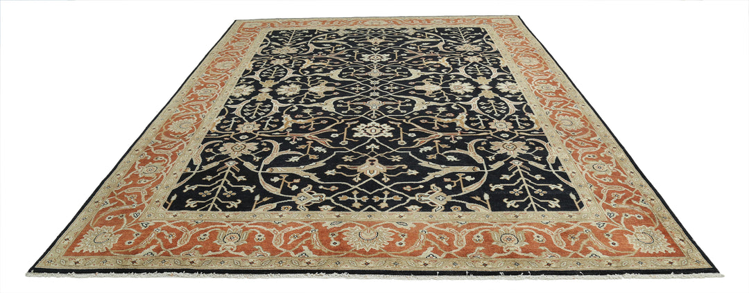 Hand Knotted Ziegler Wool Rug 8' 9" x 12' 1" - No. AT56258