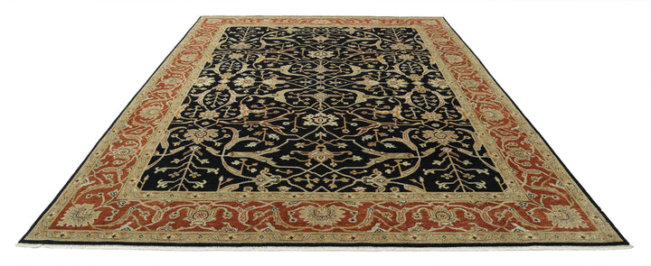 Hand Knotted Ziegler Wool Rug 8' 9" x 12' 1" - No. AT56258