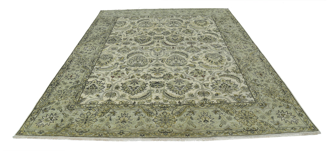 Hand Knotted Ziegler Wool Rug 7' 10" x 9' 8" - No. AT45003