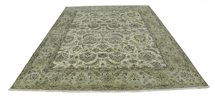 Hand Knotted Ziegler Wool Rug 7' 10" x 9' 8" - No. AT45003