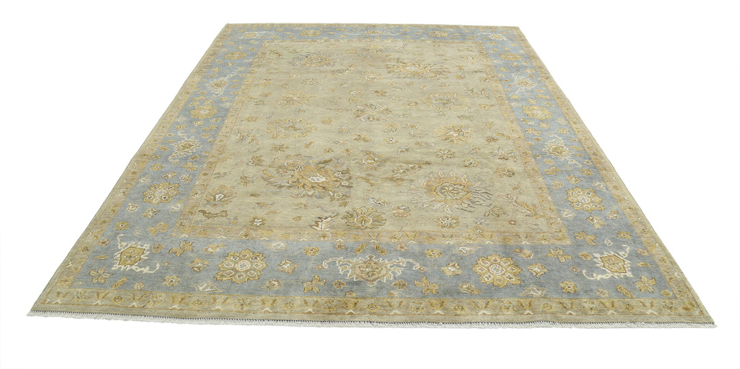 Afghan Ziegler Rug 7' 8" x 9' 8" Hand-Knotted | No. AT13774