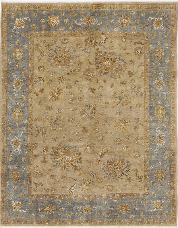 Hand Knotted Ziegler Wool Rug 7' 8" x 9' 8" - No. AT13774