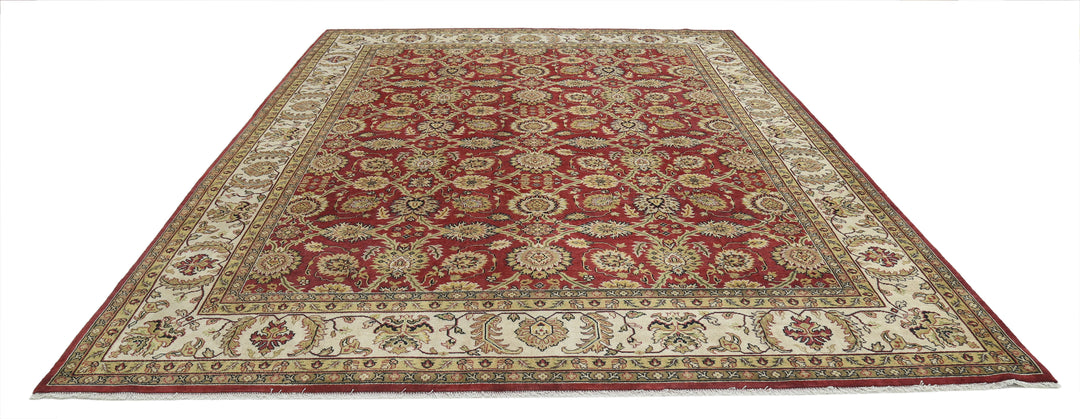 Afghan Ziegler Rug 9' 0" x 11' 11" Hand-Knotted | No. AT78505