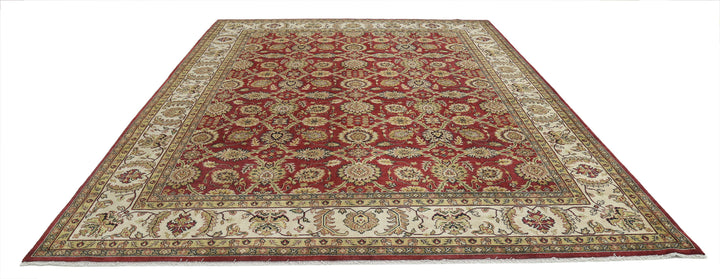 Afghan Ziegler Rug 9' 0" x 11' 11" Hand-Knotted | No. AT78505