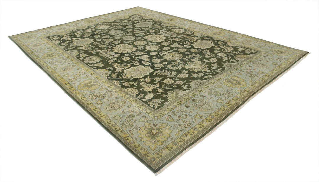 Afghan Ziegler Rug 9' 0" x 11' 10" Hand-Knotted | No. AT89978