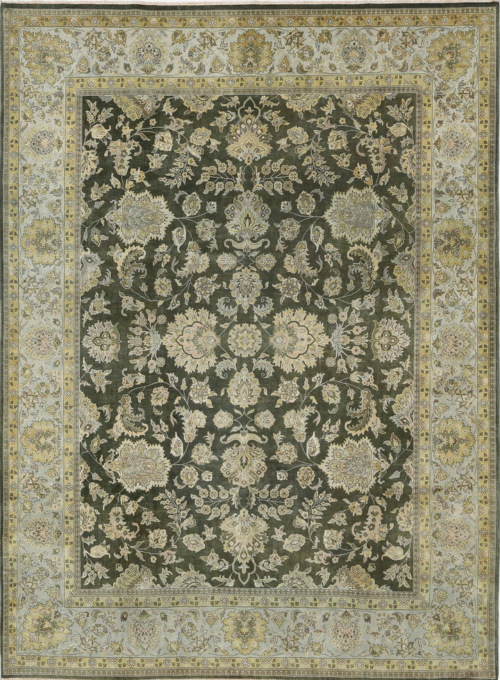 Afghan Ziegler Rug 9' 0" x 11' 10" Hand-Knotted