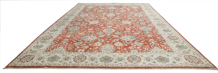 Hand Knotted Ziegler Wool Rug 11' 9" x 18' 0" - No. AT687202