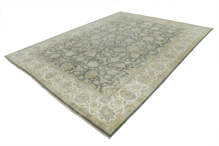 Afghan Ziegler Rug 8' 8" x 11' 5" Hand-Knotted | No. AT87145