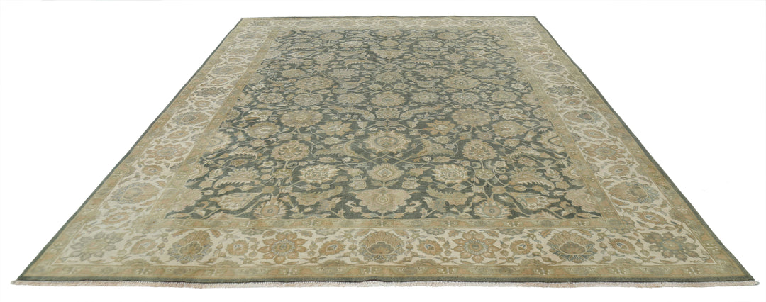Afghan Ziegler Rug 8' 8" x 11' 5" Hand-Knotted | No. AT87145