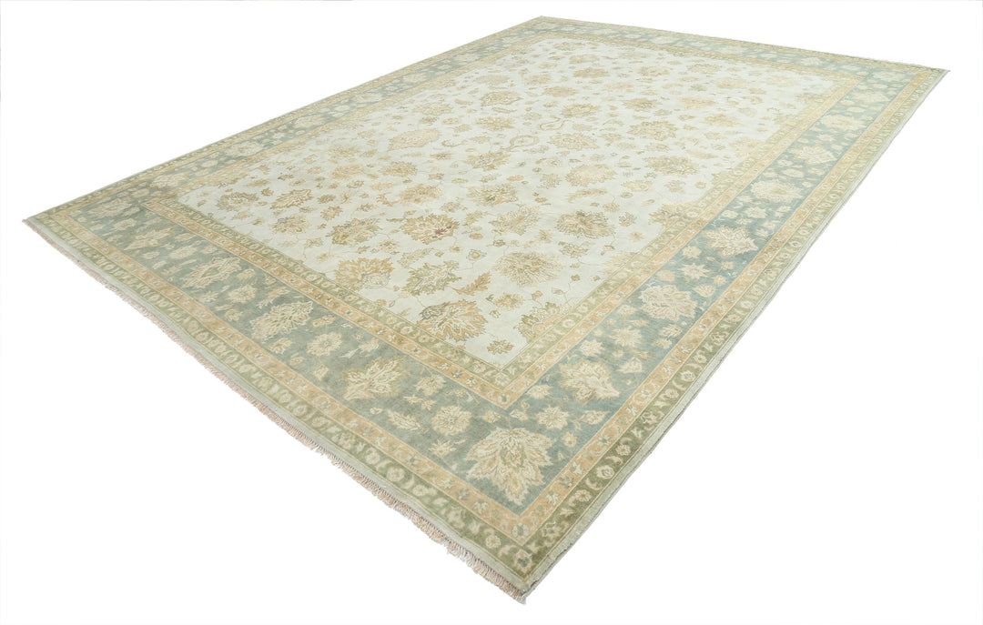 Afghan Ziegler Rug 9' 10" x 13' 9" Hand-Knotted | No. AT95441