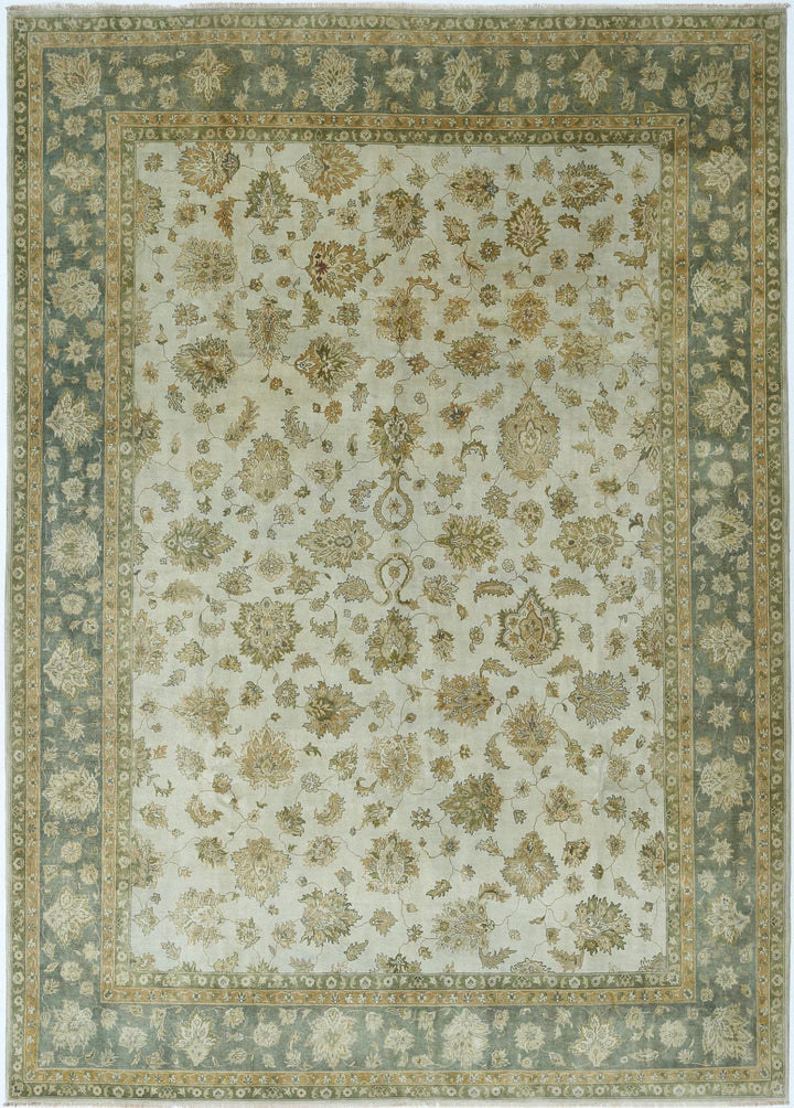 Afghan Ziegler Rug 9' 10" x 13' 9" Hand-Knotted